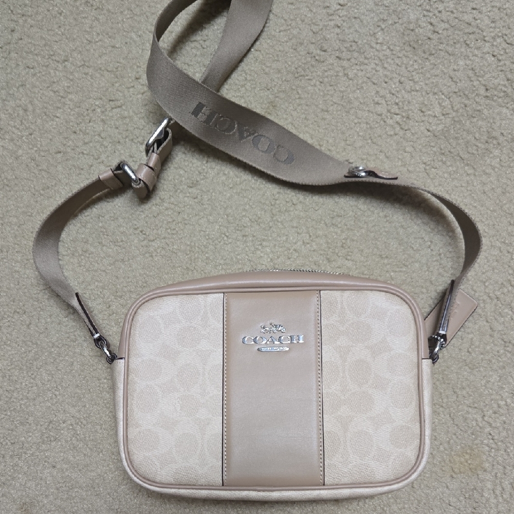 Coach Beige and Cream Crossbody Bag